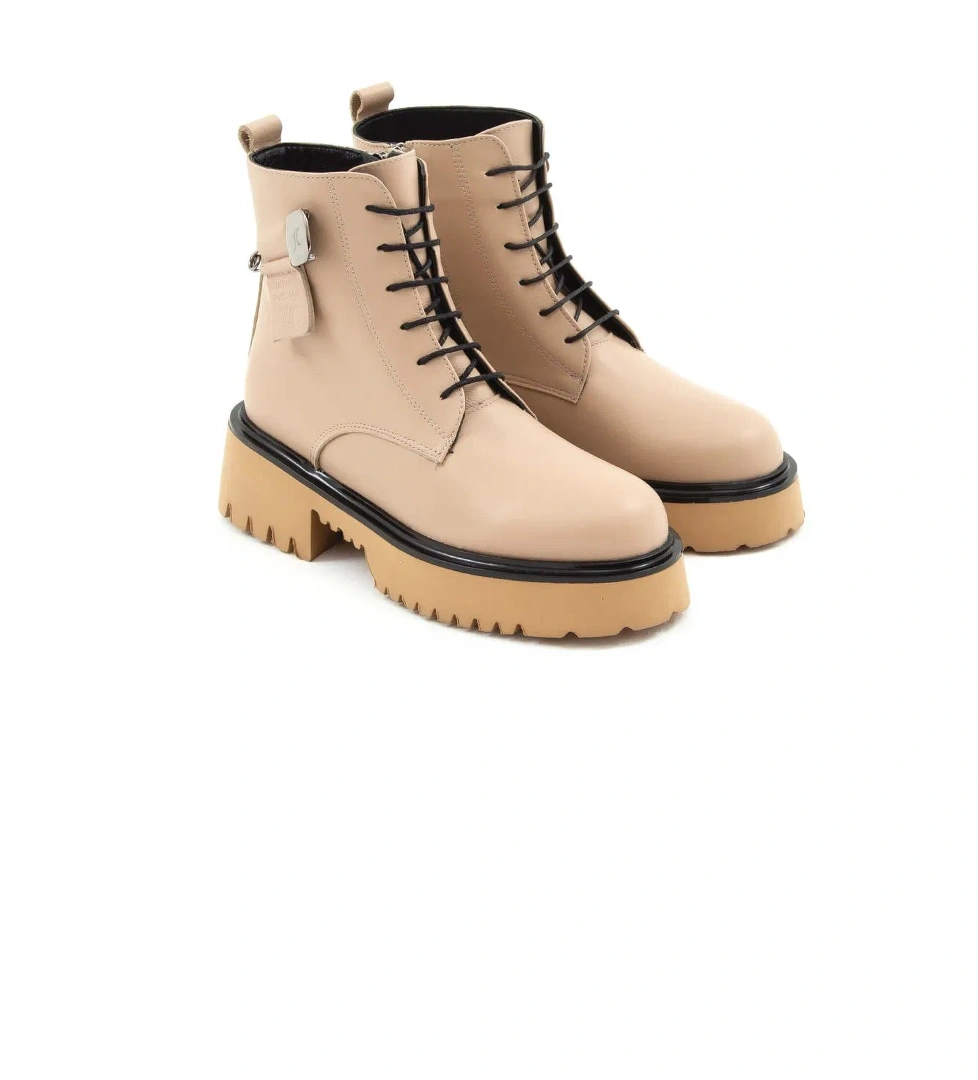 Tamer Tanca Kadın Hakiki Deri Vizon Casual Bot - Görsel 1