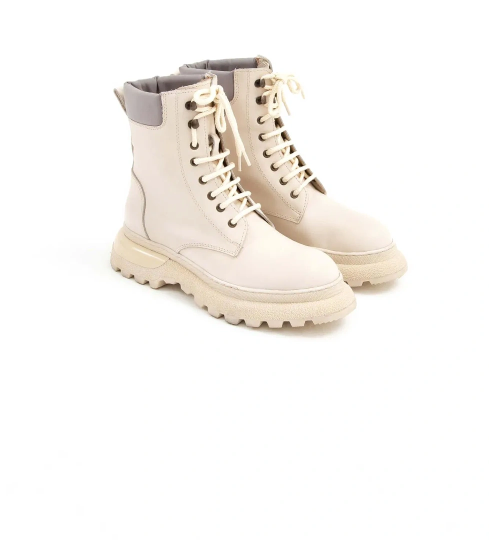 Tamer Tanca Kadın Hakiki Deri Bej Günlük Bot - Görsel 1