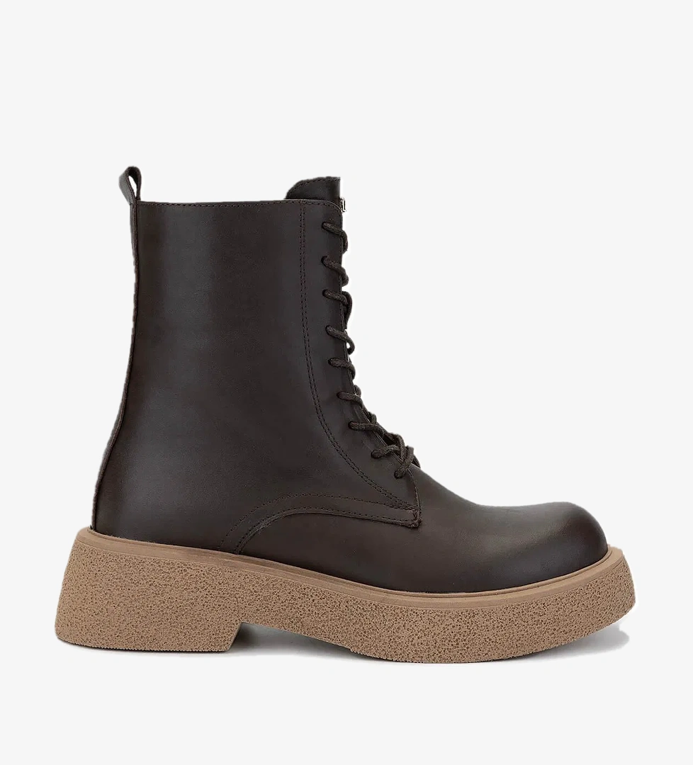 Tamer Tanca Kadın Hakiki Deri Kahverengi Casual Bot - Görsel 1