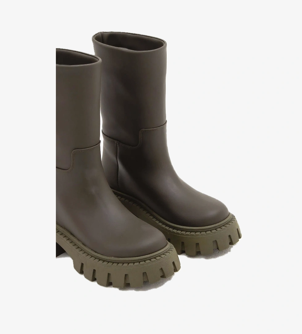 Tamer Tanca Kadın Vegan Yeşil Casual Bot - Görsel 1