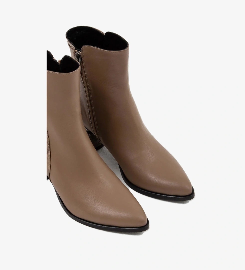 Tamer Tanca Kadın Hakiki Deri Vizon Klasik Bot - Görsel 1