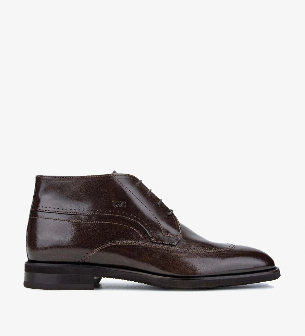 Tamer Tanca Erkek Hakiki Deri Kahverengi Klasik Bot - Görsel 1