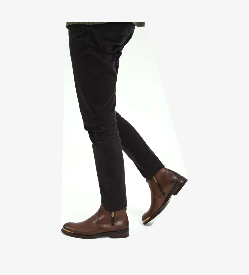 Tamer Tanca Erkek Hakiki Deri Kahverengi Klasik Bot - Görsel 1