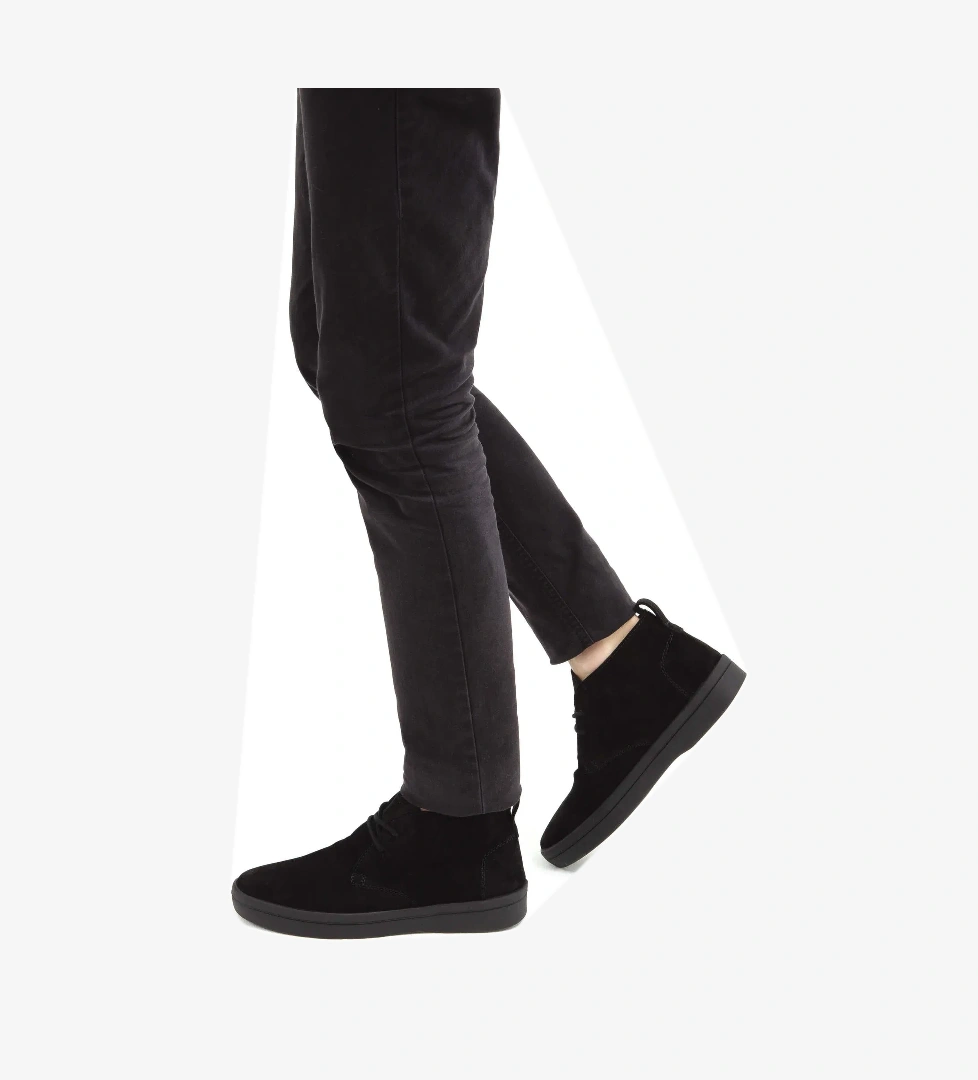 Tamer Tanca Tamer Tanca Erkek Hakiki Deri Siyah Süet Casual Bot model görseli