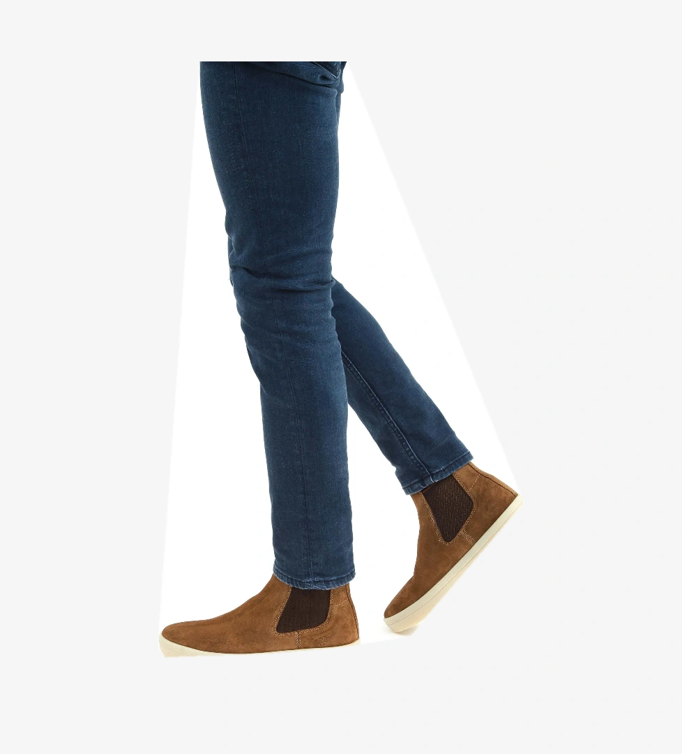 Tamer Tanca Erkek Hakiki Deri Taba Süet Casual Bot - Görsel 1