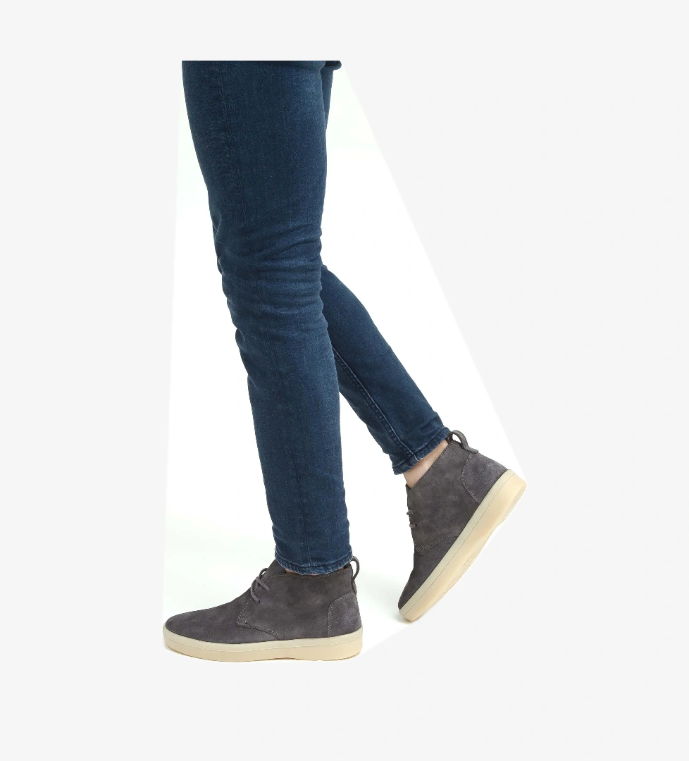 Tamer Tanca Tamer Tanca Erkek Hakiki Deri Gri Casual Bot model görseli