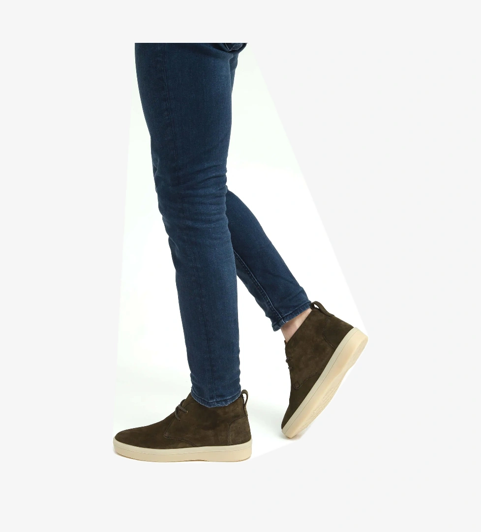 Tamer Tanca Erkek Hakiki Deri Yeşil Casual Bot - Görsel 1