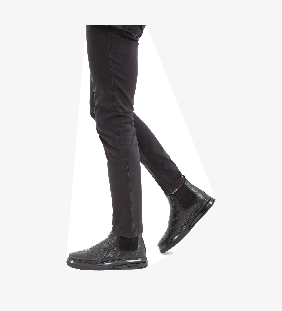 Tamer Tanca Tamer Tanca Erkek Vegan Siyah Casual Bot model görseli