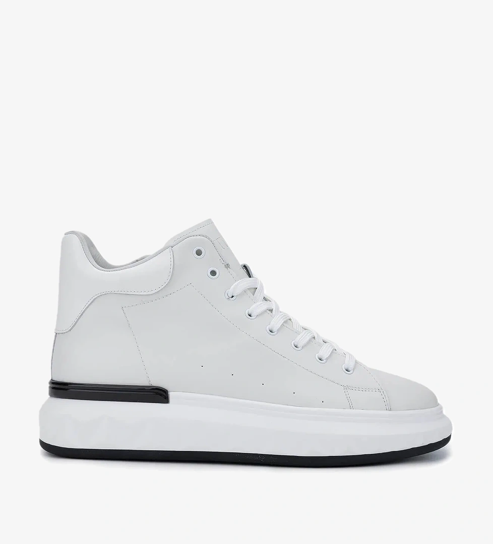 Tamer Tanca Erkek Hakiki Deri Beyaz Bot Ayakkabı - Görsel 1