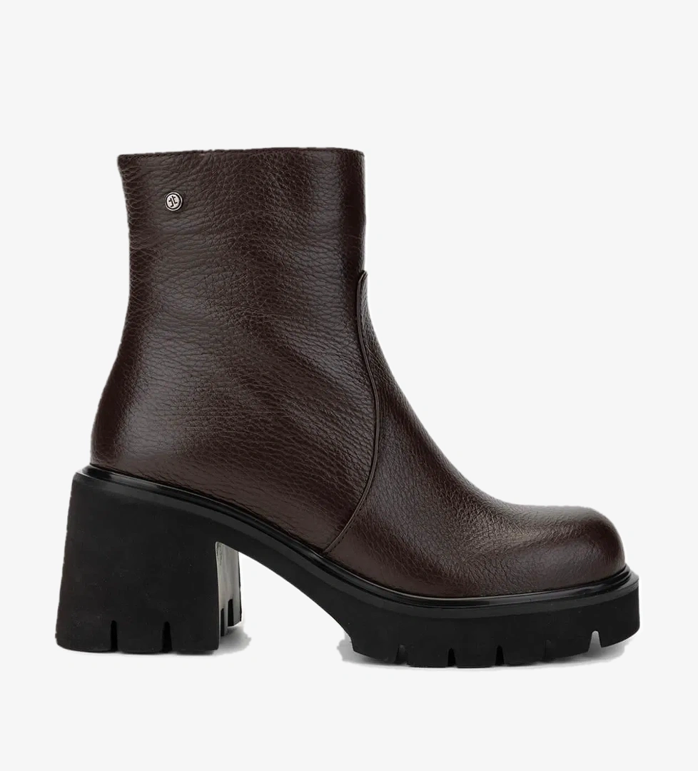 Tamer Tanca Kadın Hakiki Deri Kahverengi Casual Bot - Görsel 1