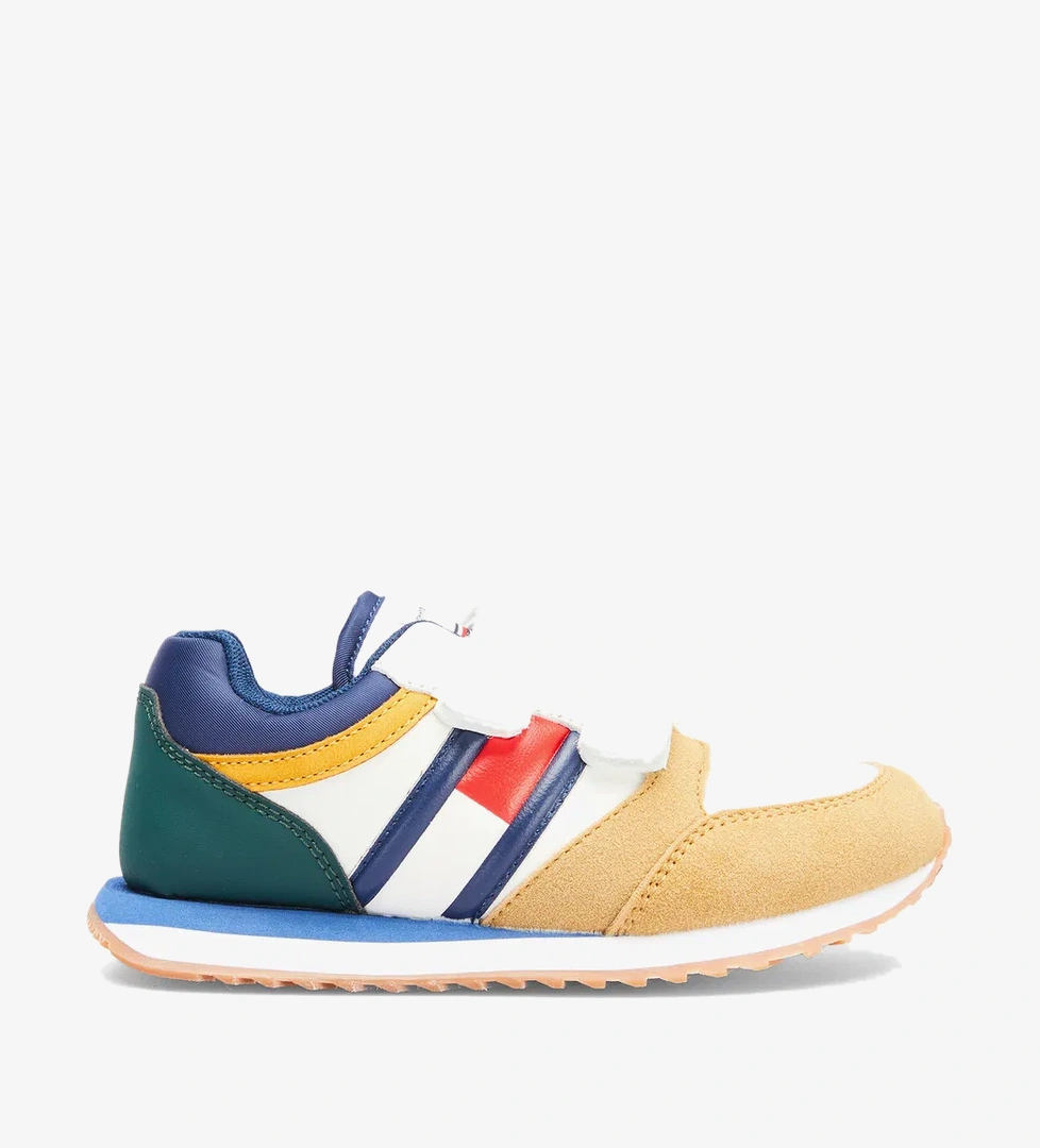 Tommy Hilfiger Flag Low Cut Velcro Çocuk Renkli Spor Ayakkabı - Görsel 1