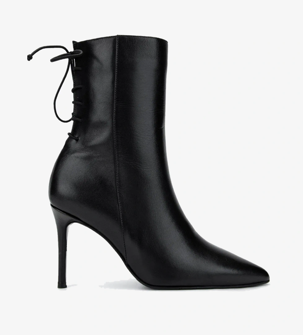 Valmenti Valmenti Kadın . Siyah Deri Topuklu Bot model görseli