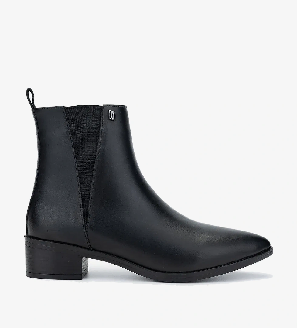 Valmenti Valmenti Kadın Siyah Deri Topuklu Bot model görseli