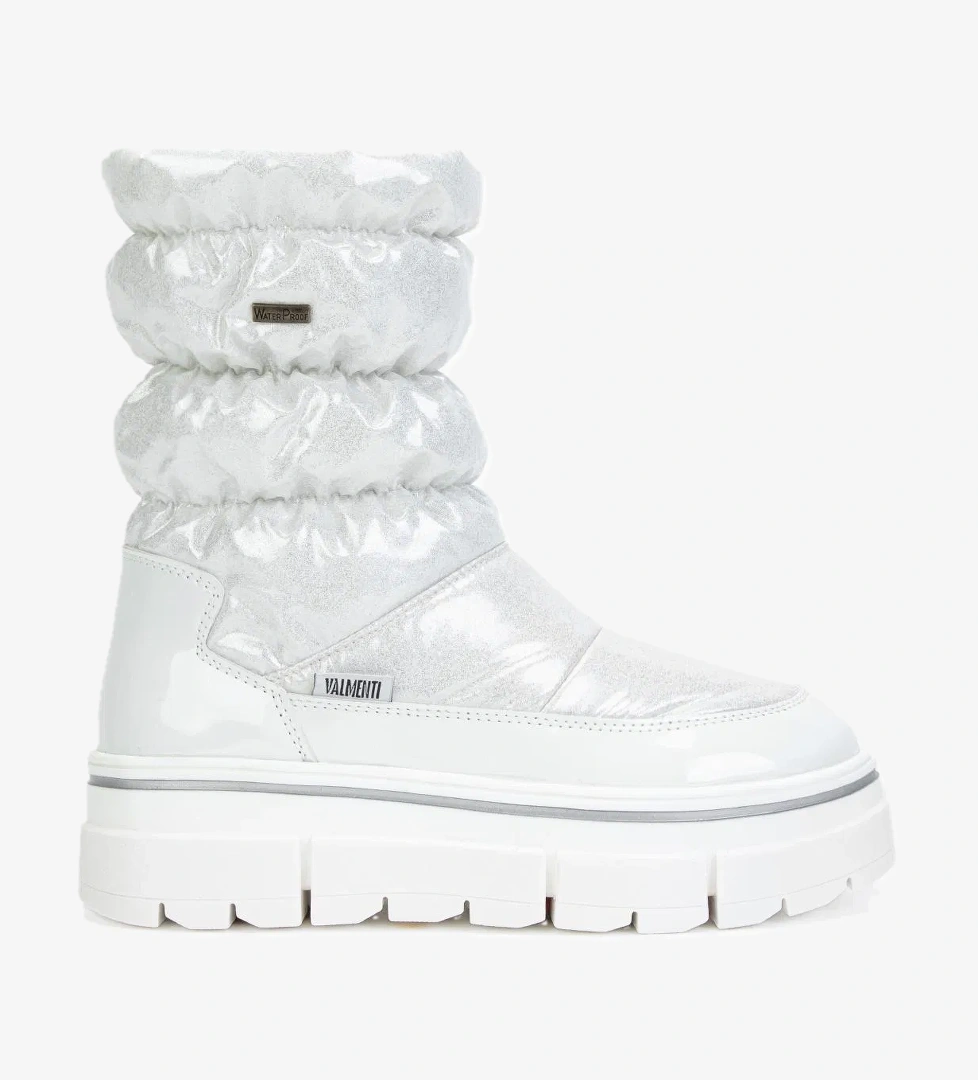 Valmenti Abriana Kadın Beyaz parıltı Deri &amp; Tekstil Kar Botu - Görsel 1