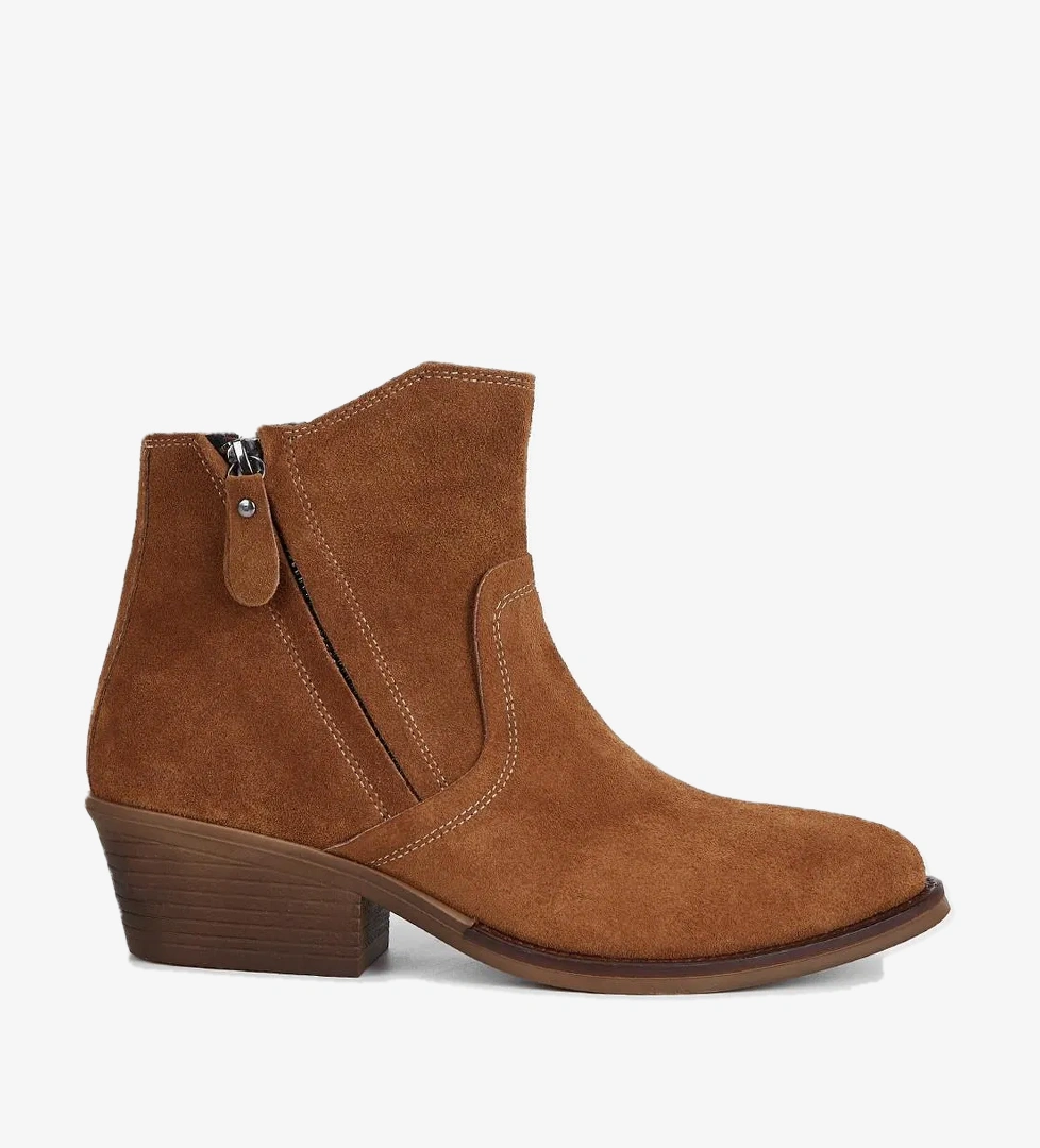 Valmenti Kadın Taba Süet Hakiki Deri Casual Bot - Görsel 1