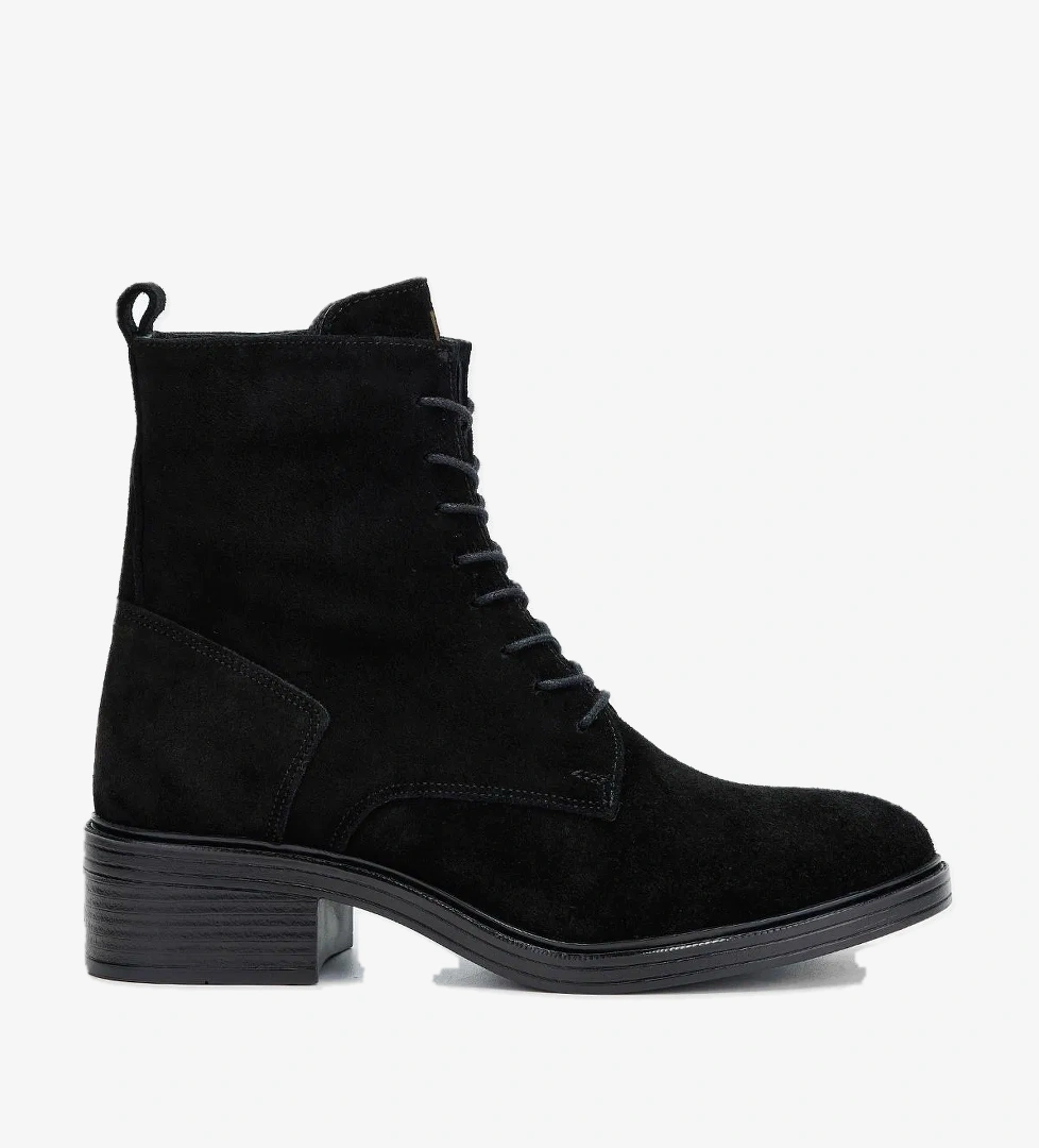 Valmenti Regulus Kadın Siyah Süet Hakiki Deri Casual Bot - Görsel 1