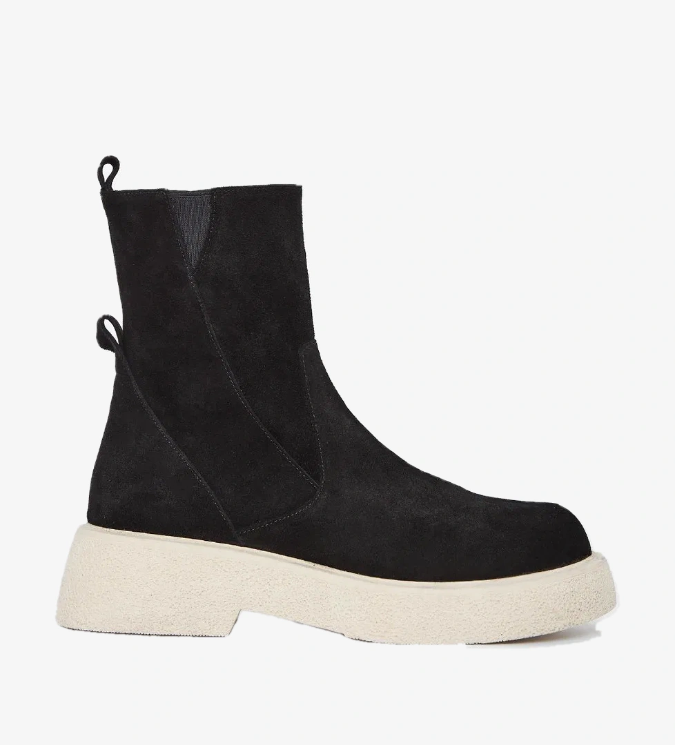 Valmenti Valmenti Kadın Siyah Süet Hakiki Deri Casual Bot model görseli