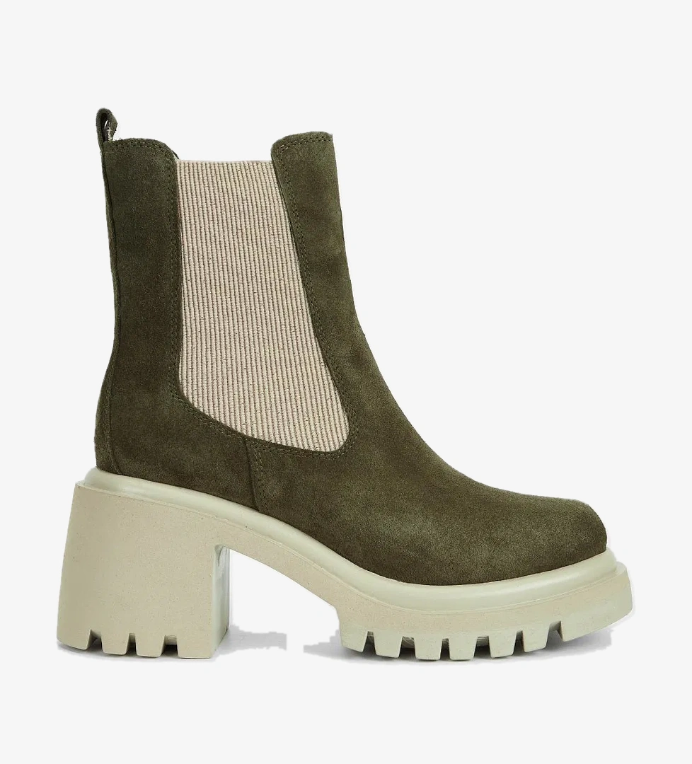 Valmenti Valmenti Kadın Haki Süet Hakiki Deri Casual Bot model görseli