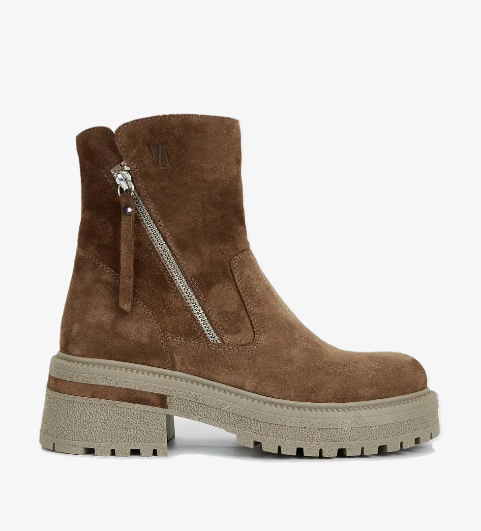 Valmenti Anya Kadın Taba Süet Hakiki Deri Casual Bot - Görsel 1