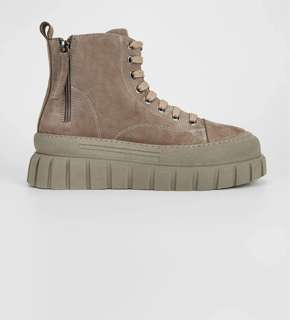 Valmenti Kadın Vizon Süet Hakiki Deri Casual Bot - Görsel 1