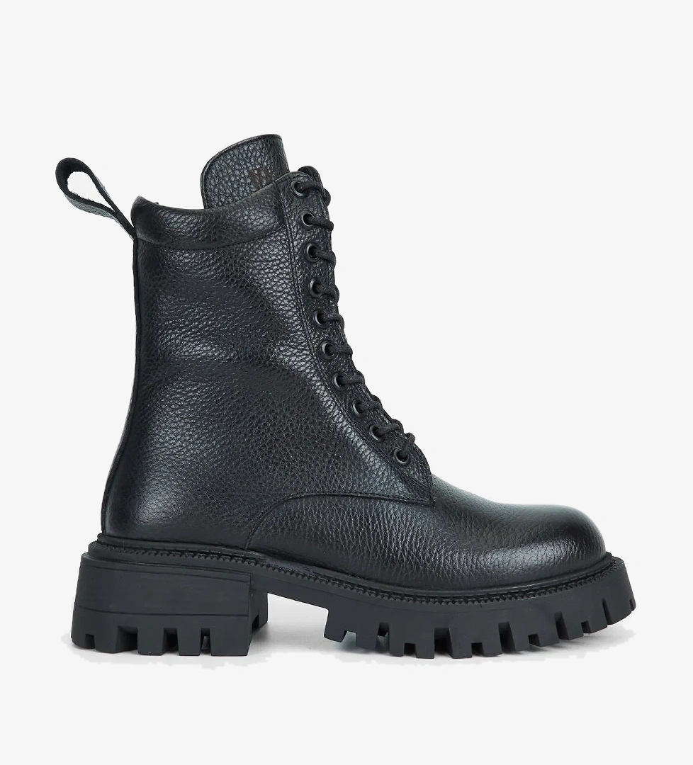 Valmenti Kadın Siyah Floter Hakiki Deri Casual Bot - Görsel 1