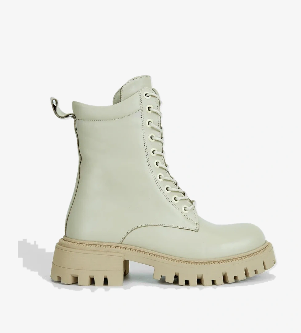 Valmenti Valmenti Kadın Bej Hakiki Deri Casual Bot model görseli