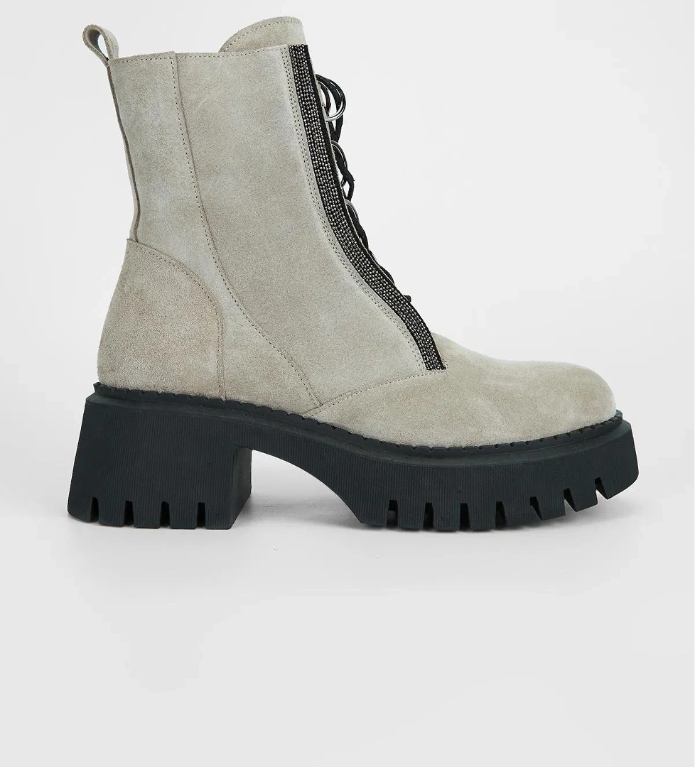 Valmenti Valmenti Kadın Bej Süet Hakiki Deri Casual Bot model görseli