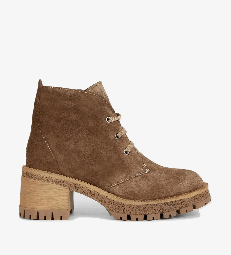 Valmenti Valmenti Kadın Tütün Süet Hakiki Deri Casual Bot model görseli