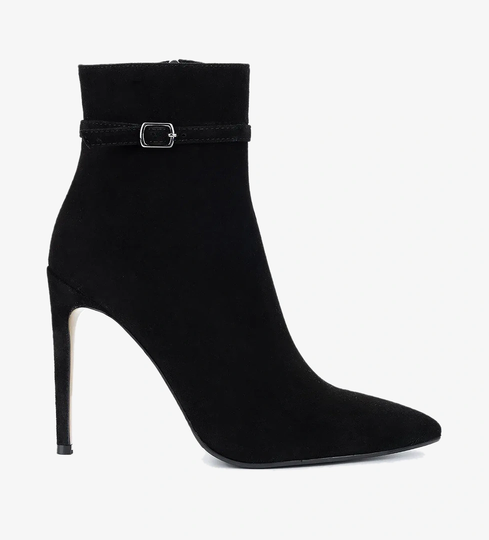 Valmenti Valmenti Kadın Hakiki Deri Siyah Süet Topuklu Bot model görseli