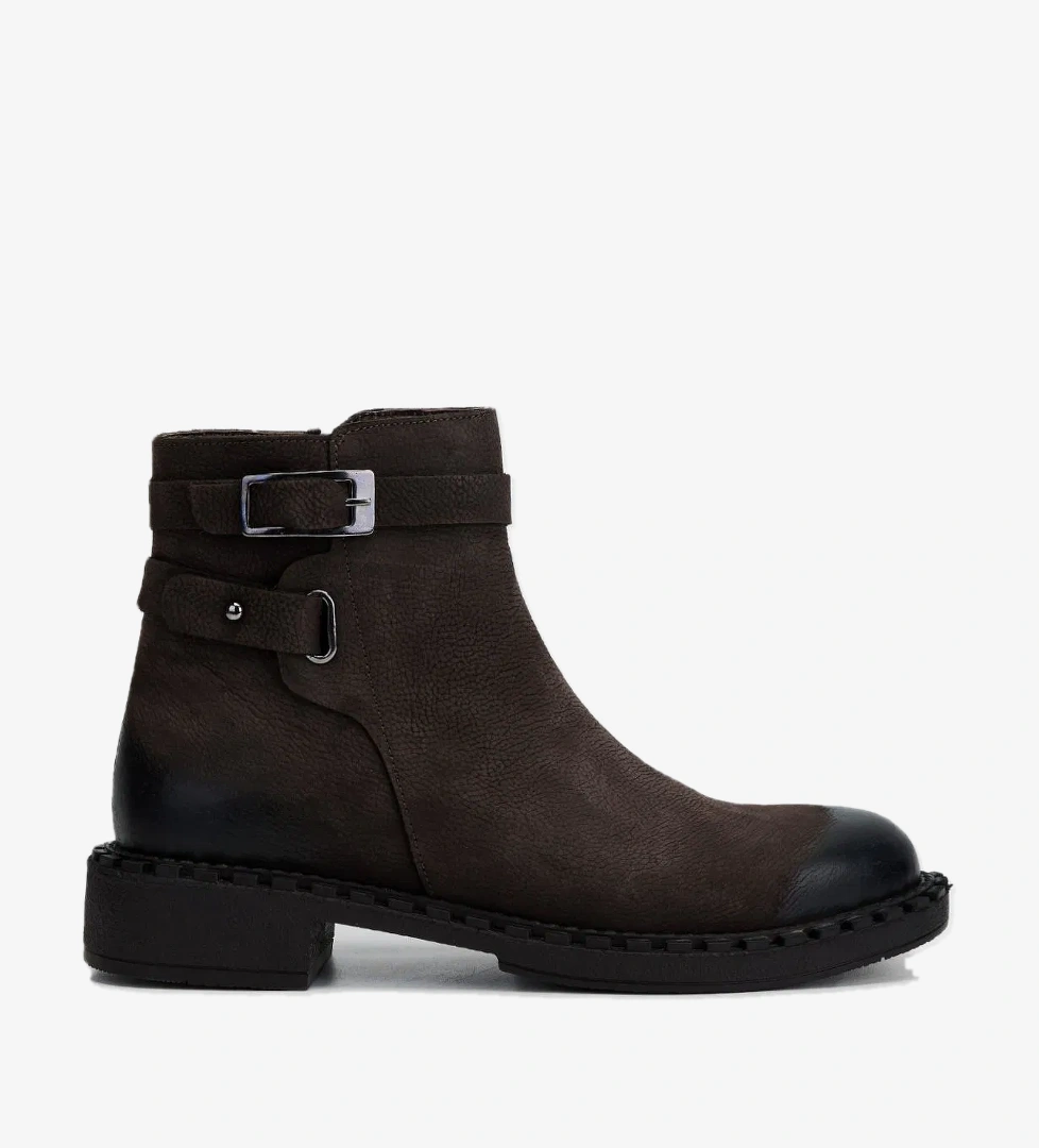 Valmenti Kadın Kahve nbk Hakiki Deri Casual Bot - Görsel 1