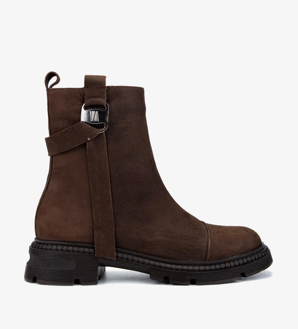 Valmenti Kadın Kahverengi Nubuk Casual Bot - Görsel 1