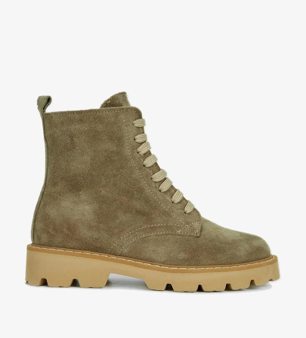 Valmenti Valmenti Kadın Bej Süet Hakiki Deri Casual Bot model görseli