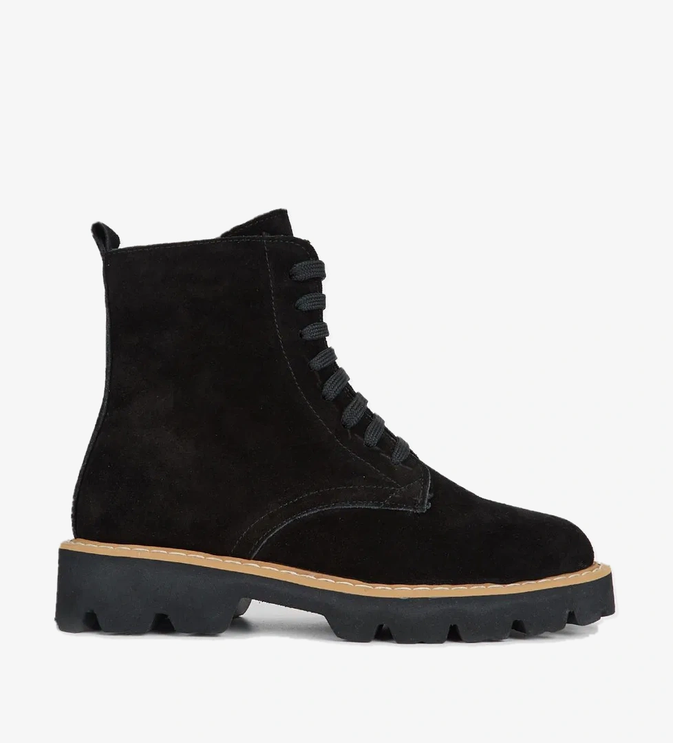 Valmenti Valmenti Kadın Siyah Süet Hakiki Deri Casual Bot model görseli