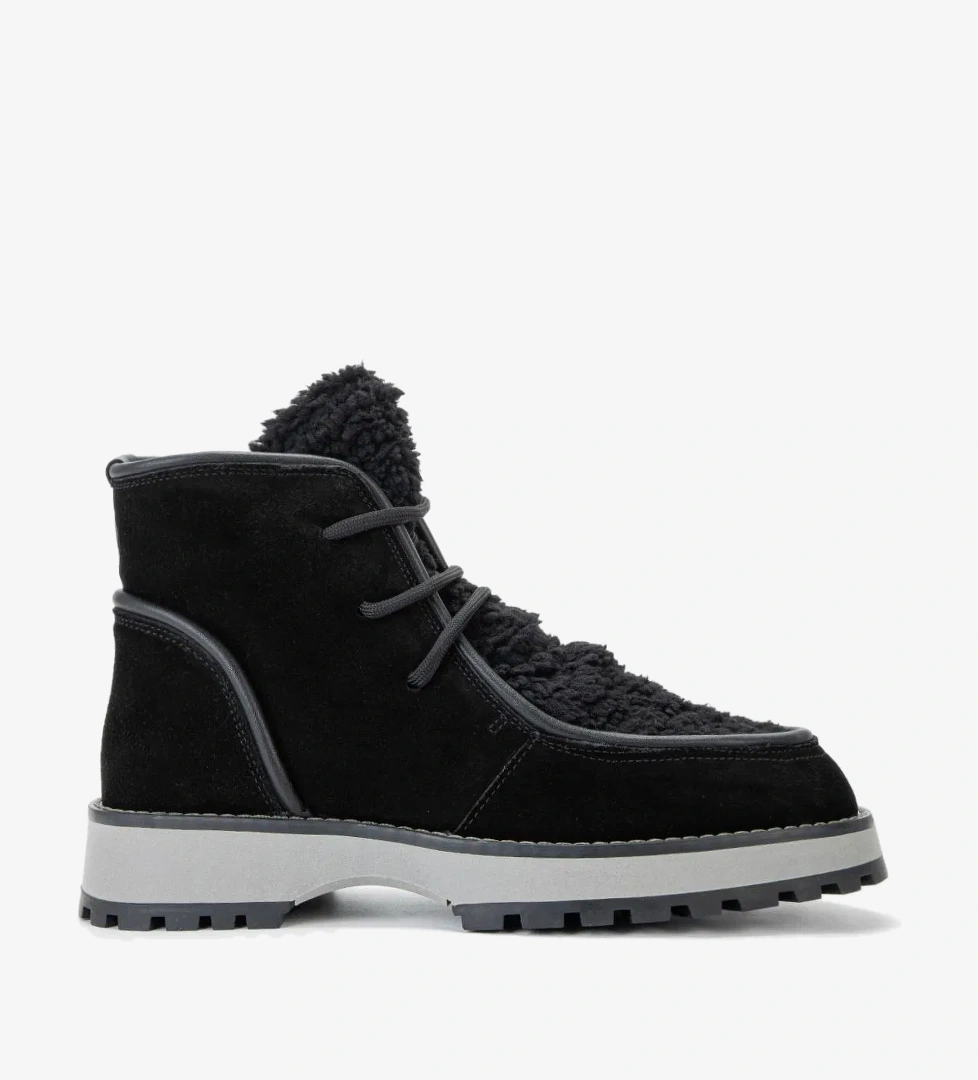 Valmenti Valmenti Kadın Siyah Süet Hakiki Deri Casual Bot model görseli