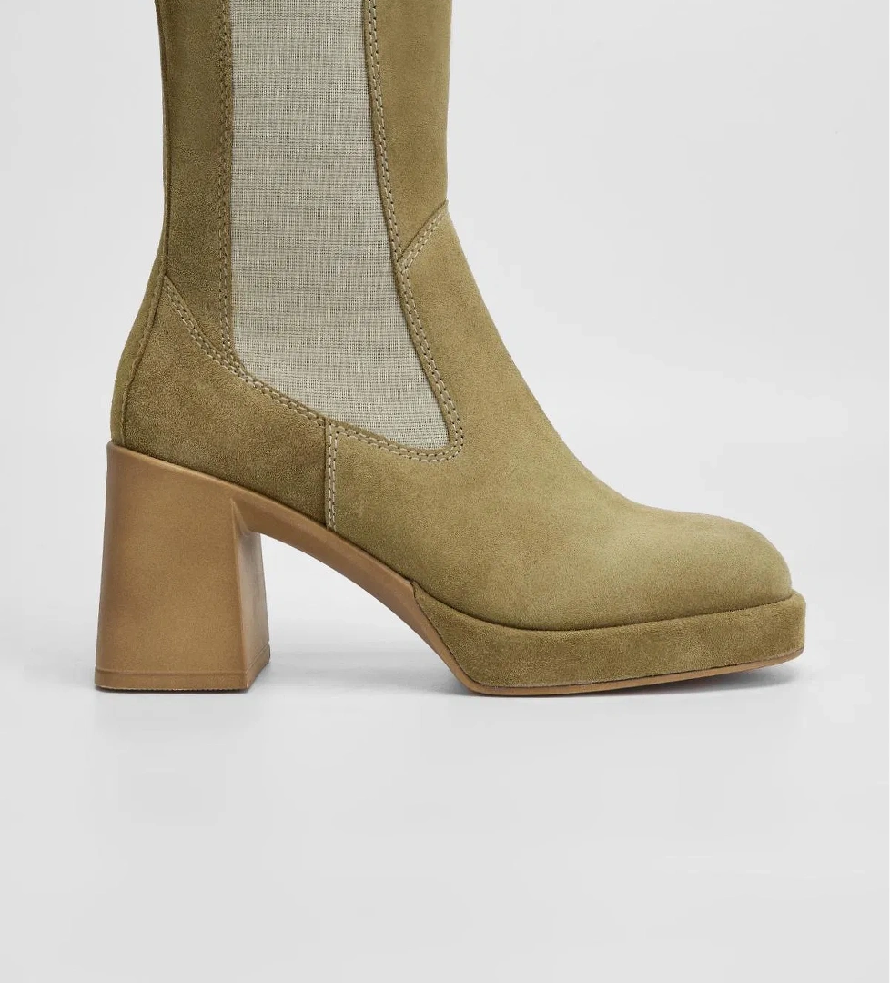 Valmenti Valmenti Astrid Kadın Bej Süet Hakiki Deri Casual Bot model görseli