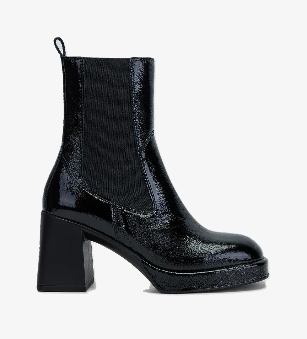 Valmenti Astrid Kadın Siyah Rugan Hakiki Deri Casual Bot - Görsel 1