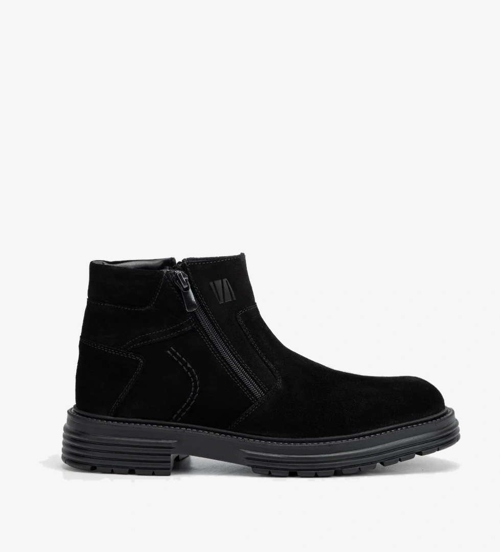 Valmenti Valmenti Erkek Siyah Süet Hakiki Deri Casual Bot model görseli