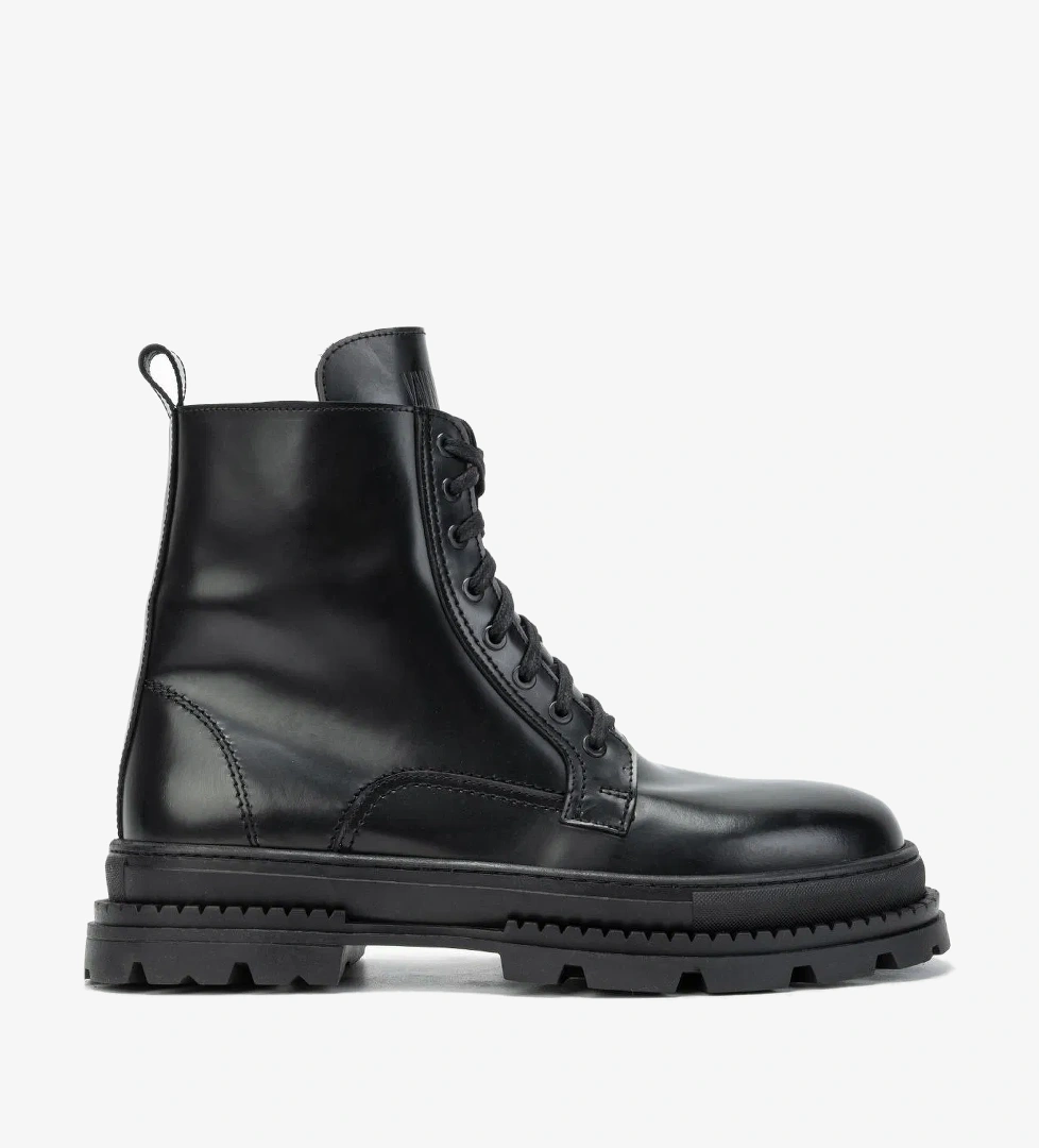 Valmenti Erkek Siyah mat açma Hakiki Deri Casual Bot - Görsel 1