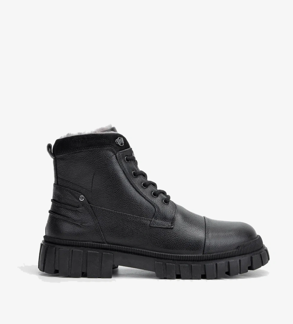 Valmenti Valmenti Erkek Siyah Hakiki Deri Casual Bot model görseli