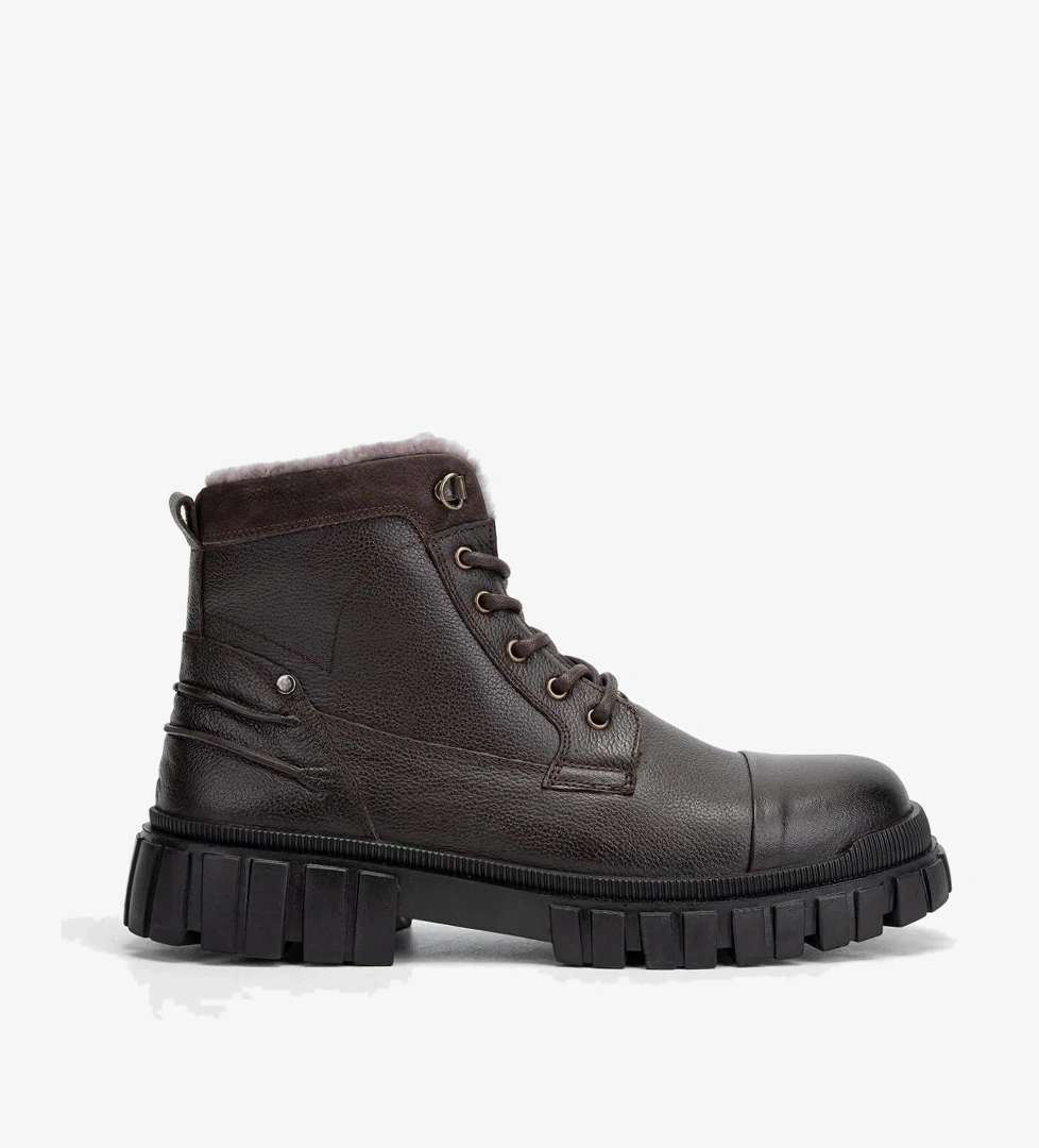 Valmenti Valmenti Erkek Kahverengi Hakiki Deri Casual Bot model görseli