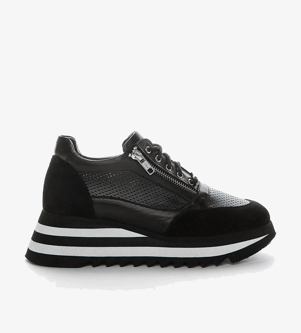 Valmenti Valmenti İrene Kadın Siyah Hakiki Deri Sneakers & Spor Ayakkabı model görseli