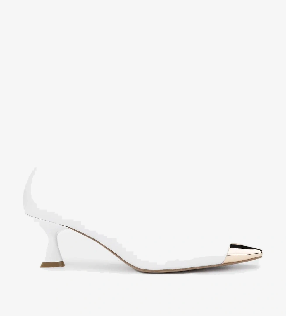 Valmenti Alice Kadın Beyaz Hakiki Deri Topuklu Ayakkabı - Görsel 1