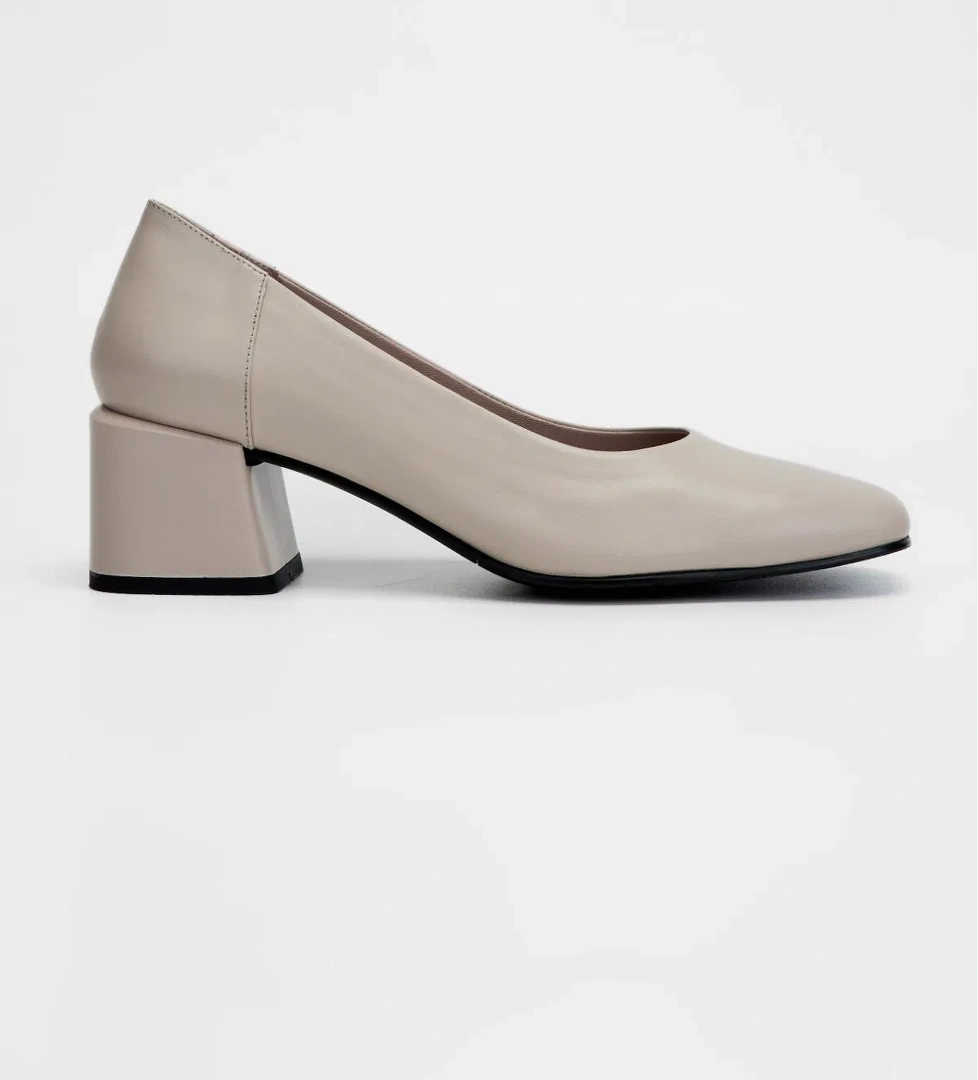 Valmenti Valmenti Kadın Bej anl Hakiki Deri Topuklu Ayakkabı model görseli