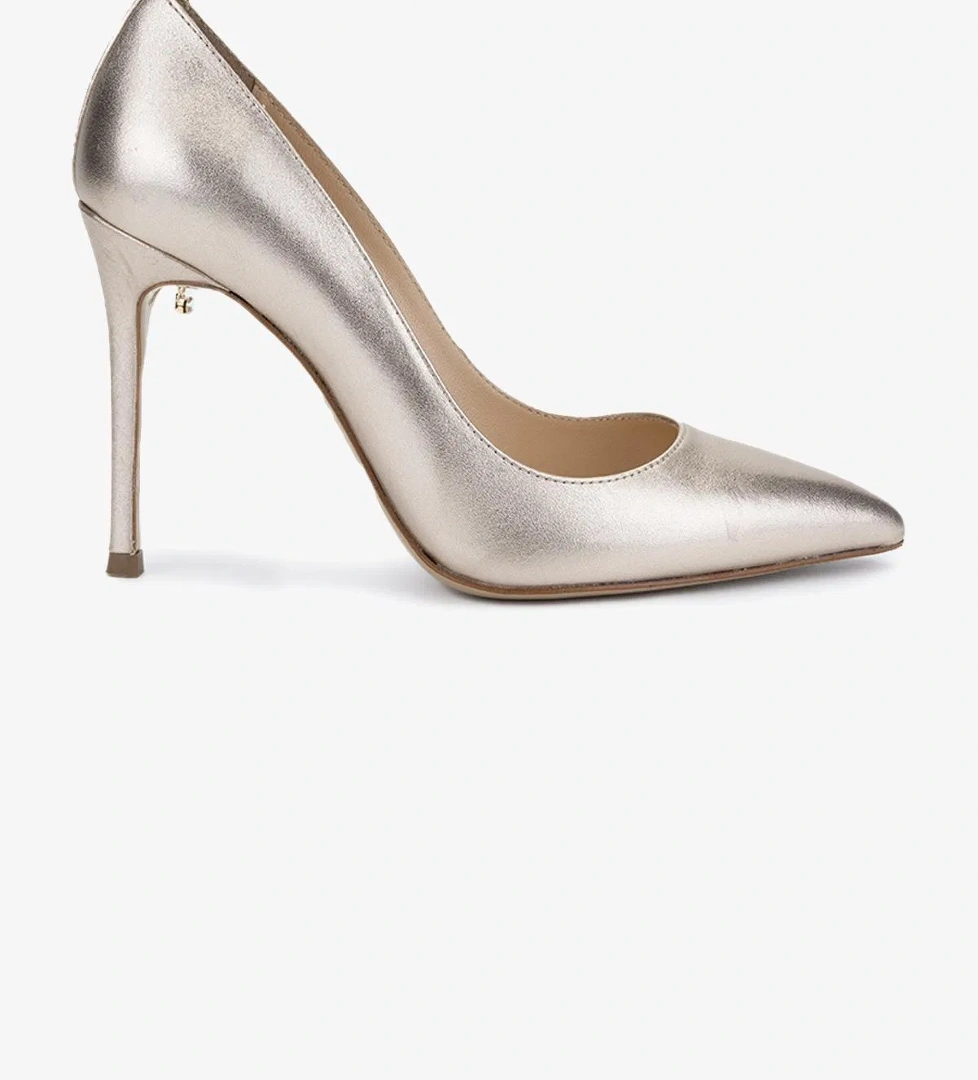 Valmenti Star Kadın Gold Hakiki Deri Topuklu Ayakkabı - Görsel 1