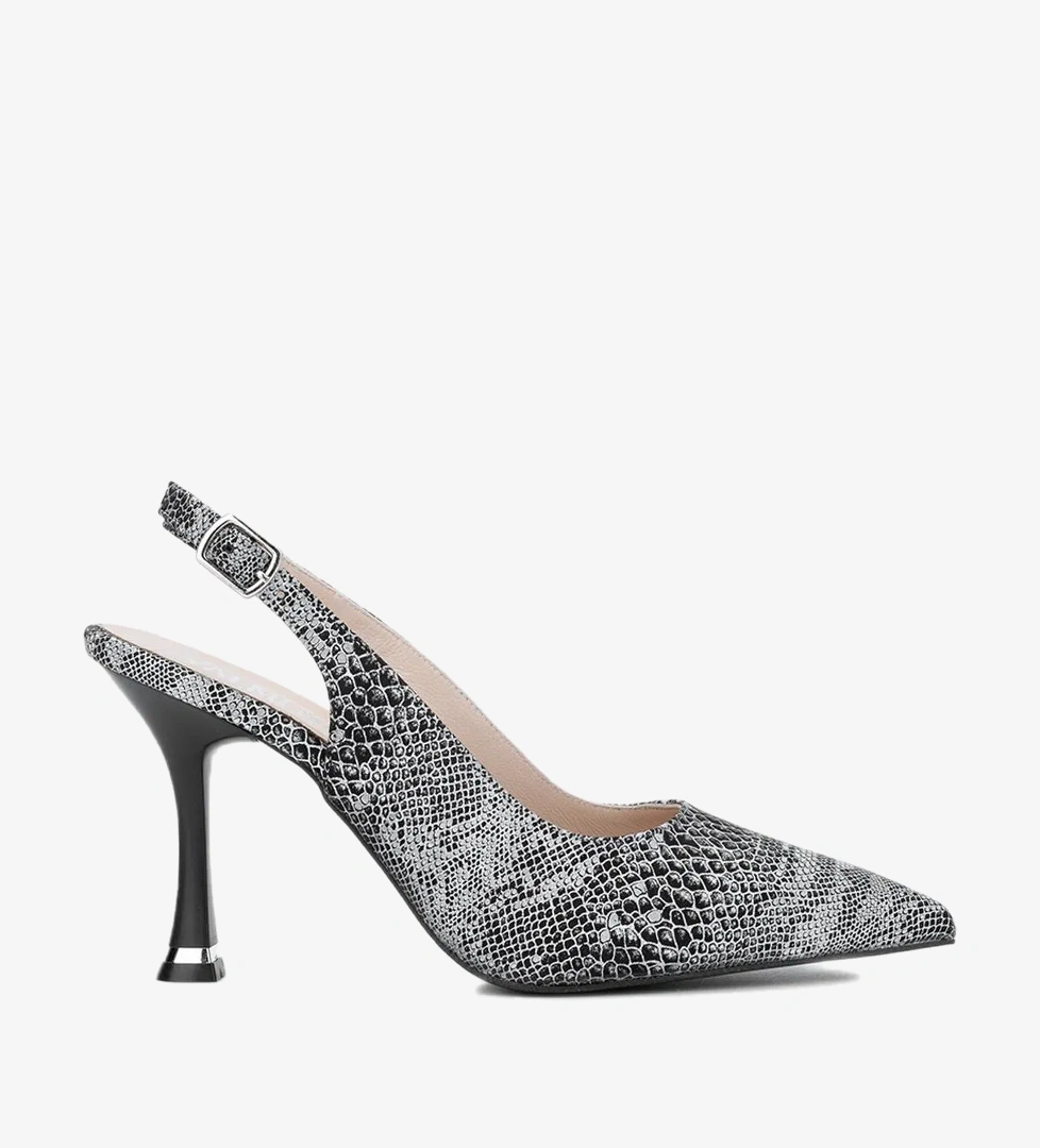 Valmenti Valmenti Camila Kadın Siyah Hakiki Deri Topuklu Ayakkabı model görseli