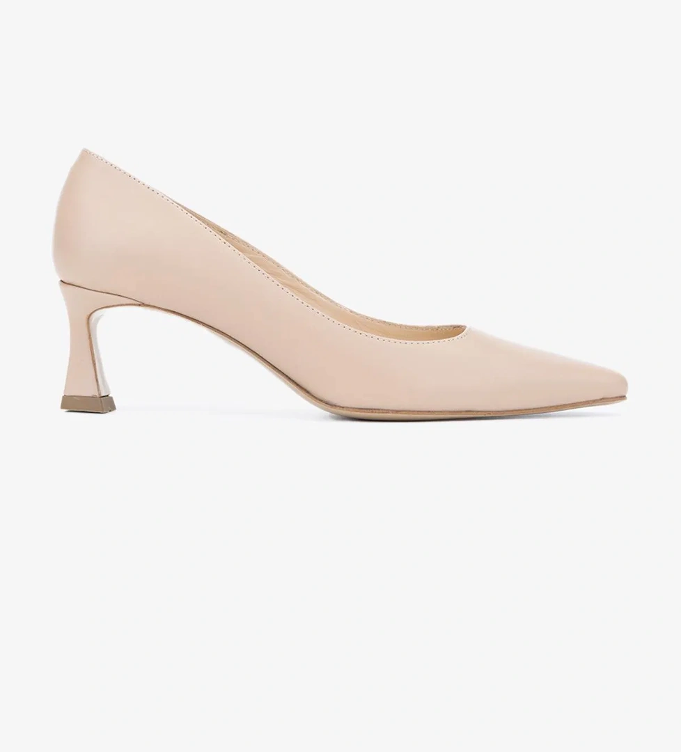 Valmenti Sergio Kadın Nude Hakiki Deri Topuklu Ayakkabı - Görsel 1