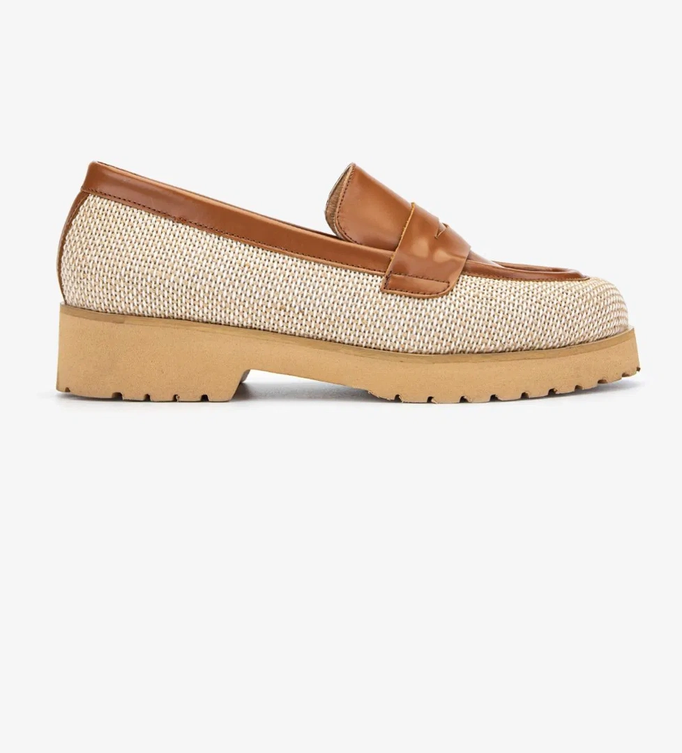 Valmenti Valmenti Ewa Kadın Naturel / Taba Hakiki Deri Loafer Ayakkabı model görseli