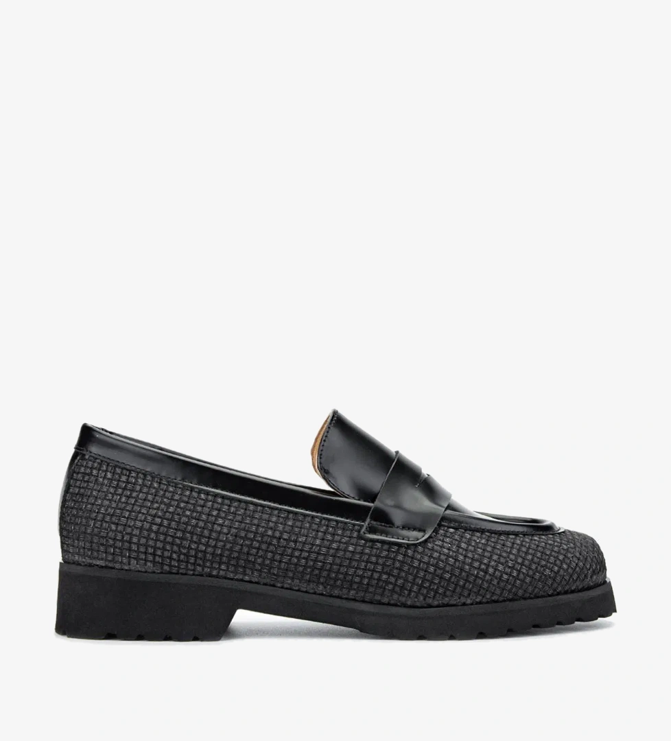 Valmenti Valmenti Ewa Kadın Siyah/Siyah Hakiki Deri Loafer Ayakkabı model görseli