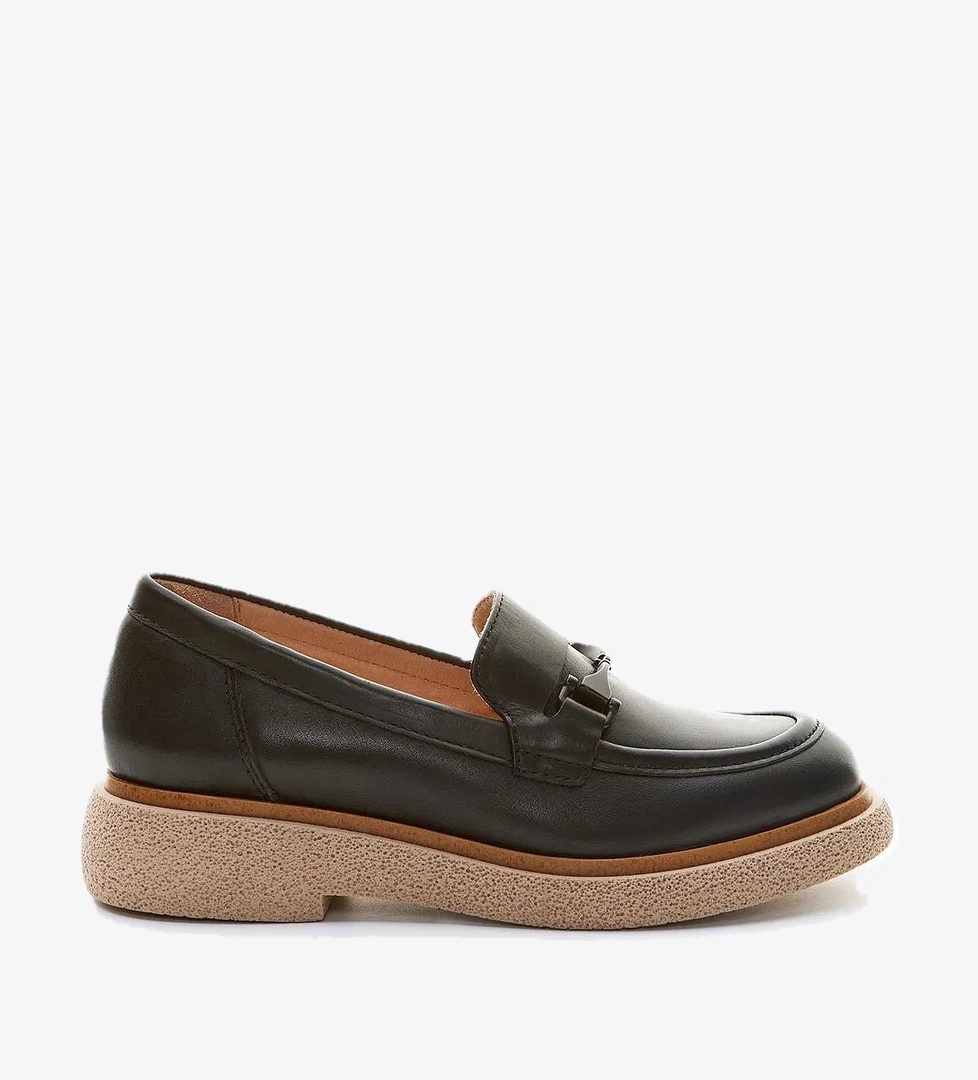 Valmenti Valmenti Pura Kadın Siyah Hakiki Deri Loafer Ayakkabı model görseli