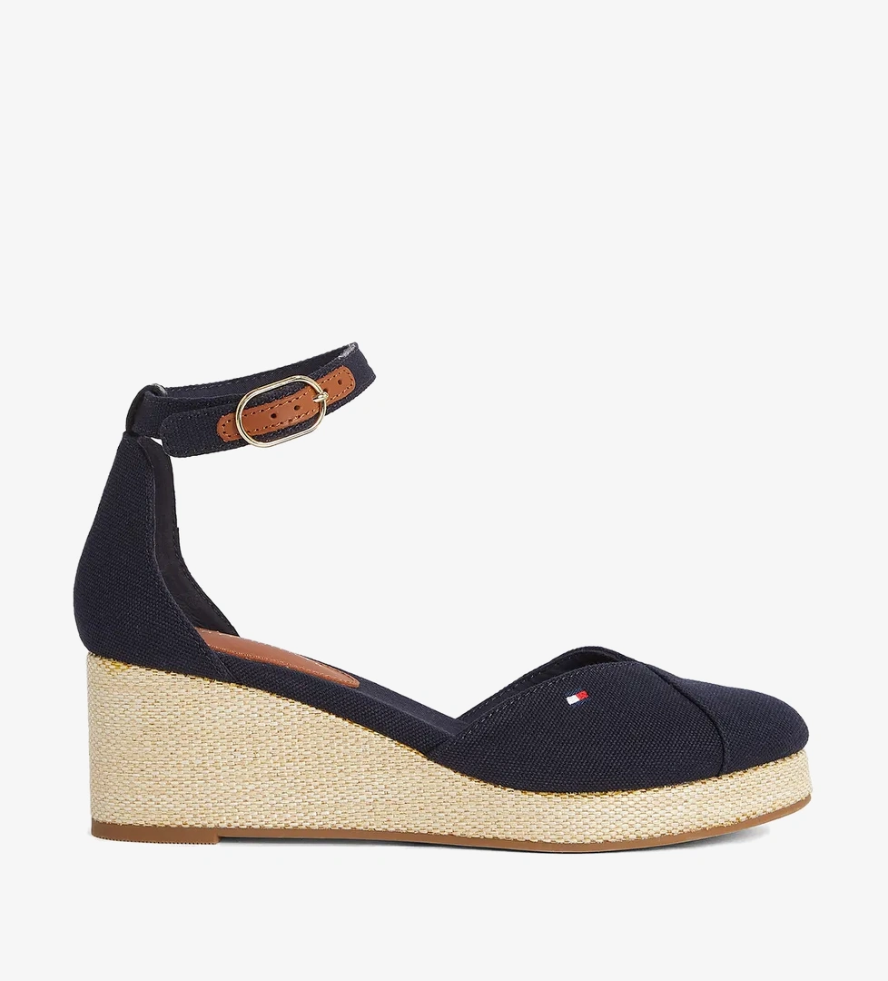 Tommy Hilfiger Tommy Hilfiger Flag Closed Toe Mid Wedge Kadın Lacivert Sandalet model görseli